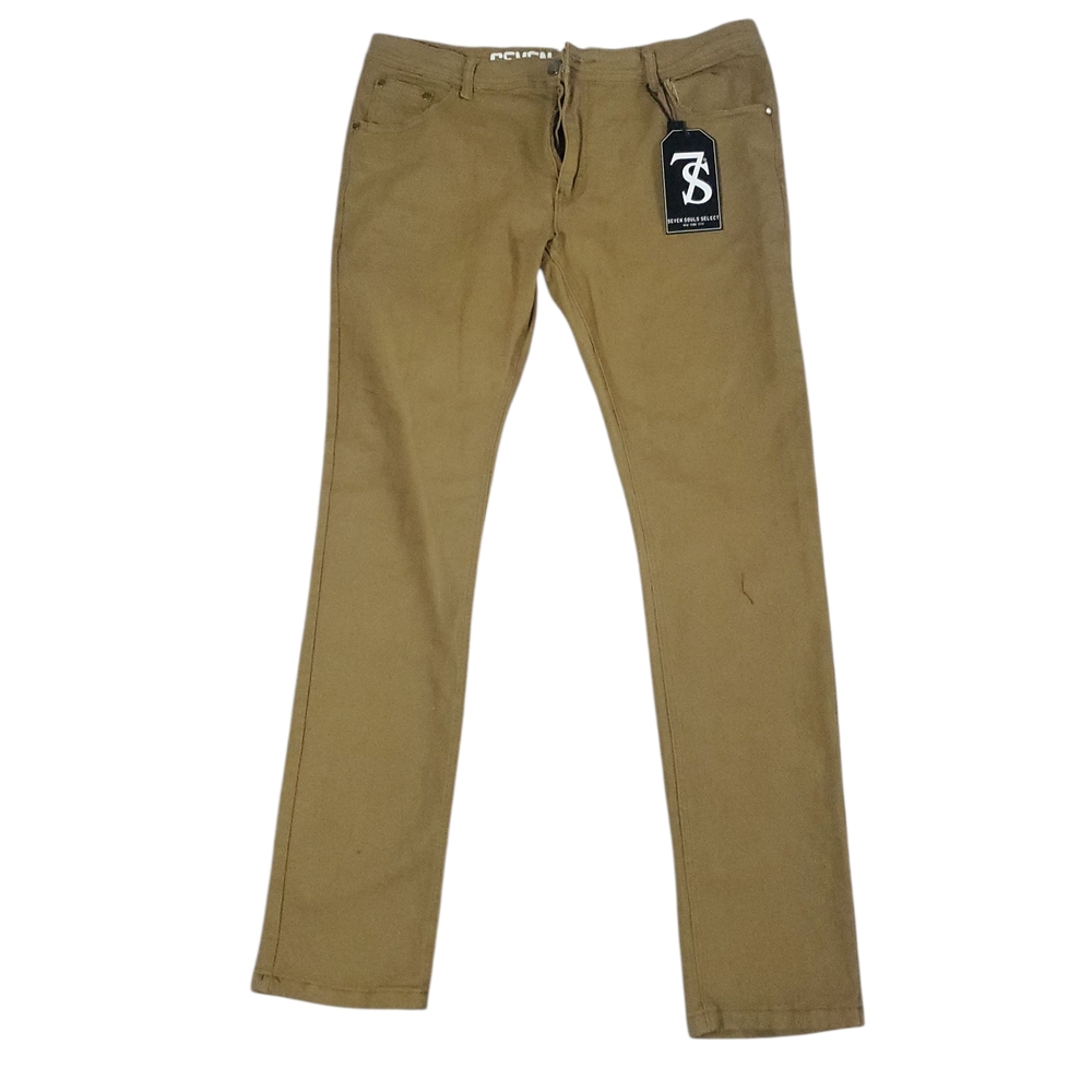 Brown Straight-Leg Pants